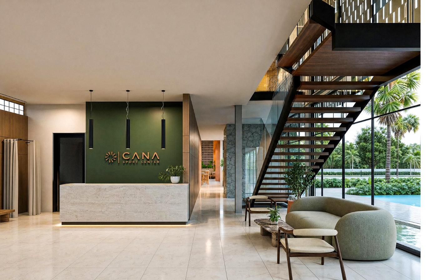 Reception and lounge of the main building